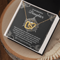 Daughter - Unchanging And Unfading - Interlocking Hearts Necklace