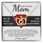 Mom - An Awesome Mother - Interlocking Hearts Necklace