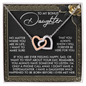 Daughter - Only A Phone Call Away - Interlocking Hearts Necklace