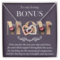 Bonus Mom - For The Kind Support Throughout The Years - Interlocking Hearts Necklace