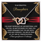 Daughter - My Pride, Joy, And Forever Blessing - Interlocking Hearts Necklace
