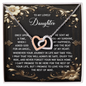 Daughter - I Asked God For An Angel - Interlocking Hearts Necklace