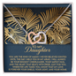 Daughter - Your Shield, Your Light, Your Home - Interlocking Hearts Necklace