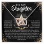 Daughter - You Are Our Shining Star - Interlocking Hearts Necklace