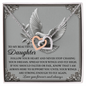 Daughter - Spread Your Wings And Fly High - Interlocking Hearts Necklace