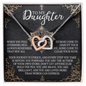 Daughter - Author Of Your Own Story - Interlocking Hearts Necklace