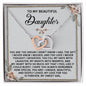Daughter - Unique, Beautiful, And Deeply Loved - Interlocking Hearts Necklace