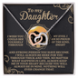 Daughter - Always Here For You Through Thick And Thin - Interlocking Hearts Necklace