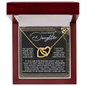 Daughter - Only A Phone Call Away - Interlocking Hearts Necklace