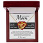 Mom - An Awesome Mother - Interlocking Hearts Necklace
