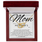 Mom - A Shining Example Of What A Mother Should Be - Interlocking Hearts Necklace