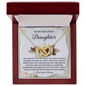 Daughter - The Wind Beneath Your Wings - Interlocking Hearts Necklace