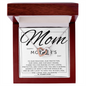 Mom - A Shining Example Of What A Mother Should Be - Interlocking Hearts Necklace