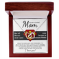 Mom - An Awesome Mother - Interlocking Hearts Necklace
