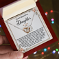 Daughter - Unique, Beautiful, And Deeply Loved - Interlocking Hearts Necklace