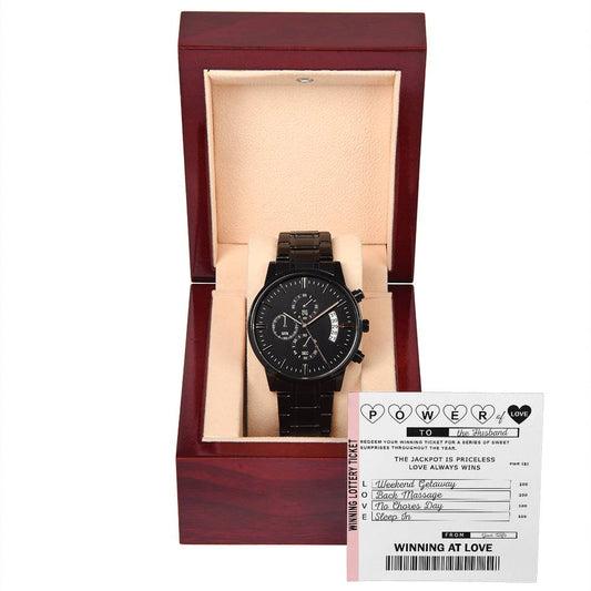 Husband - Lottery Ticket - Chronograph Watch