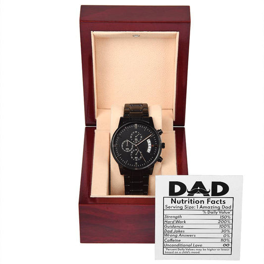 Dad - Nutritional Facts - Chronograph Watch