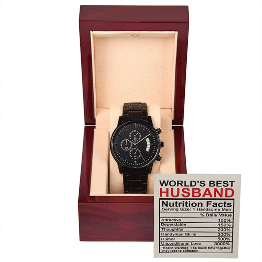 Husband - Nutrition Facts - Chronograph Watch