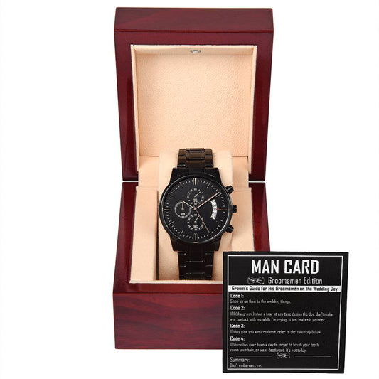 Groomsman - Man Card - Chronograph Watch