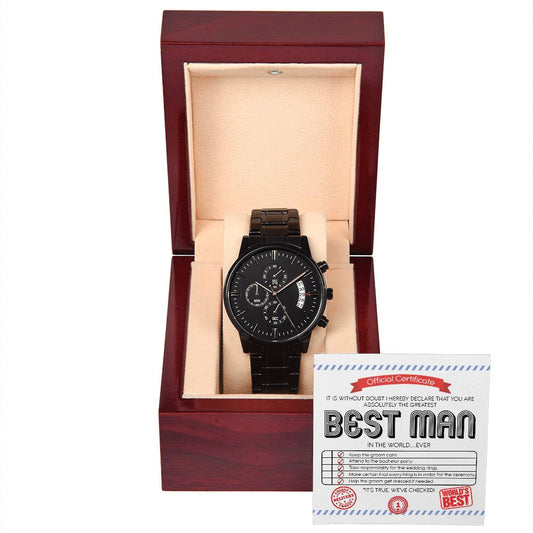 Best Man - Official Certificate - Chronograph Watch