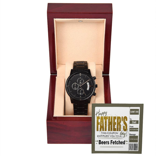 Dad - Beer Fetch Coupon - Chronograph Watch