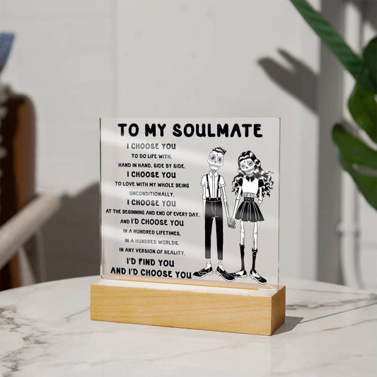 To My Soulmate - A Hundred Lifetimes - Acrylic Plaque