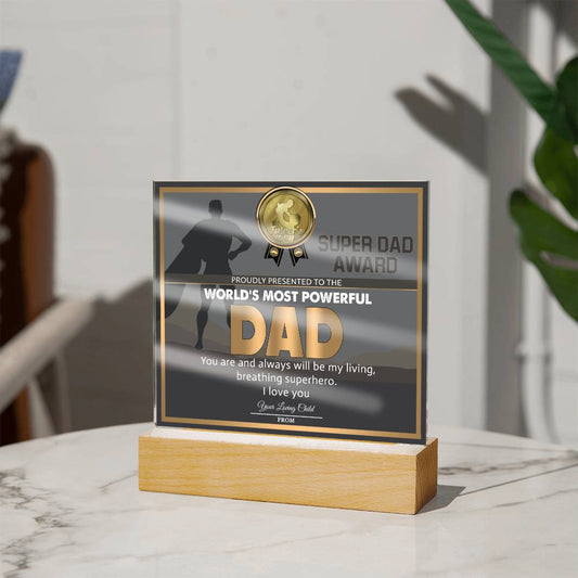 Dad - My Super Hero - Acrylic Plaque