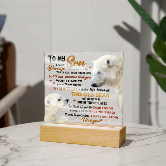 To My Son - Three Places - Acrylic Plaque