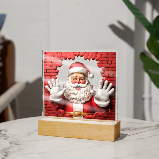 Christmas - Santa Surprise - Acrylic Plaque