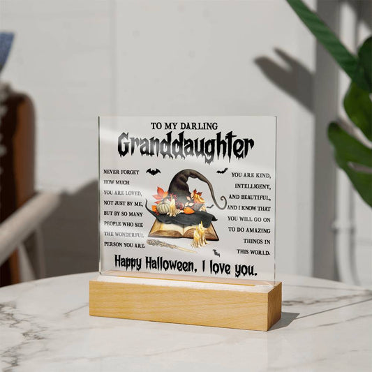 To My Granddaughter - Wonderful Person - Acrylic Plaque