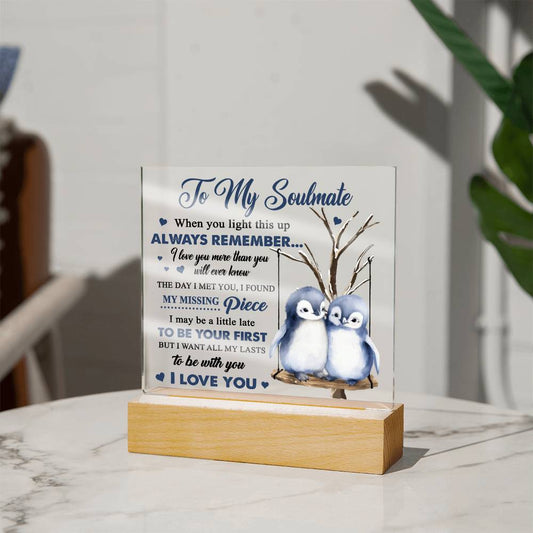 Soulmate - All My Lasts To Be With You - Acrylic Plaque