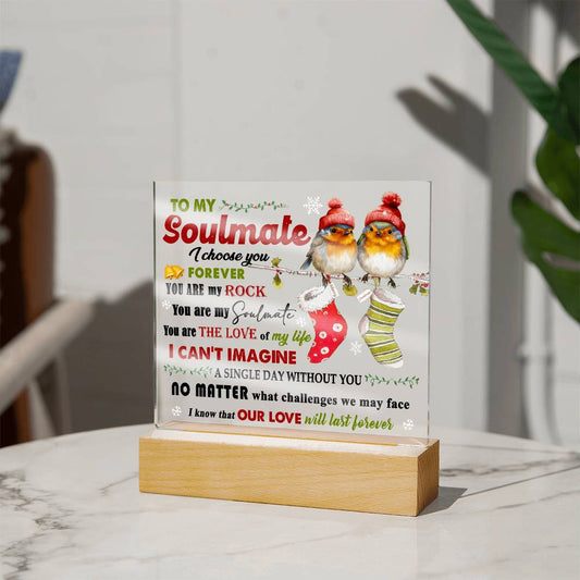 To My Soulmate - I Choose You - Acrylic Plaque