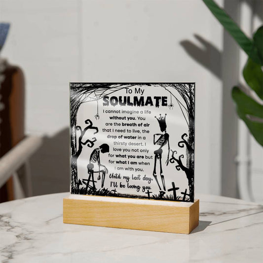 To My Soulmate - Until My Last Day - Acrylic Plaque