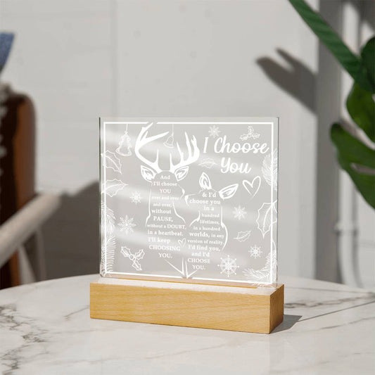 Soulmate - I'll Choose You Over And Over - Acrylic Plaque