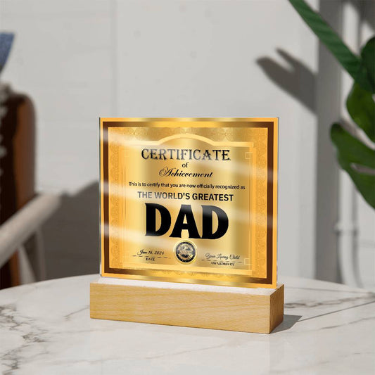 Dad - Officially Greatest Dad - Acrylic Plaque