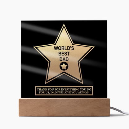 Dad - World's Best Dad - Acrylic Plaque