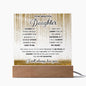 To My Beautiful Daughter - Always Love You - Acrylic Plaque