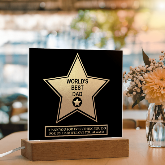 Dad - World's Best Dad - Acrylic Plaque