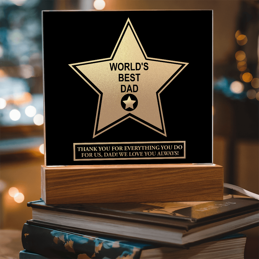 Dad - World's Best Dad - Acrylic Plaque