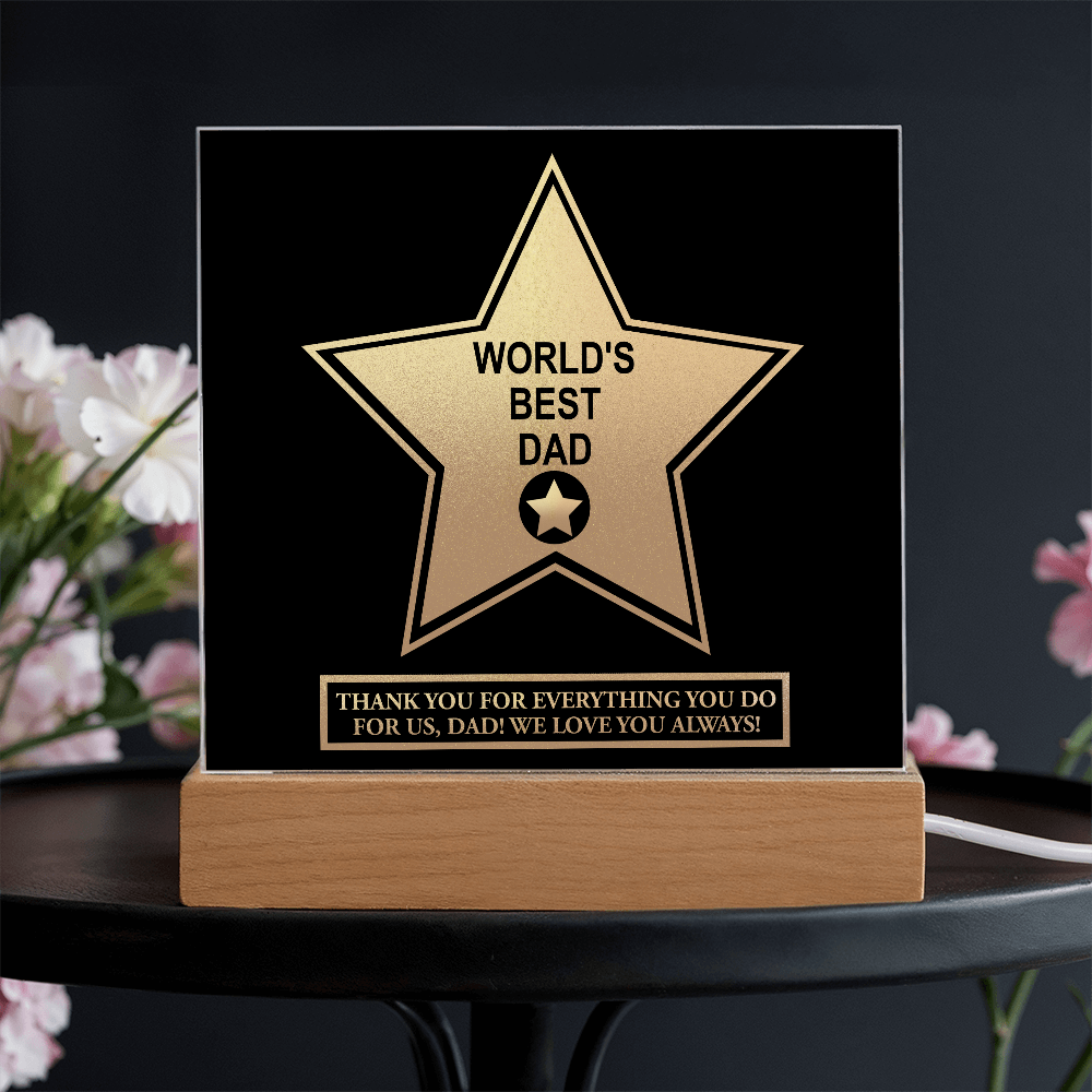 Dad - World's Best Dad - Acrylic Plaque