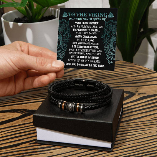 Dad - The Viking - Leather Bracelet