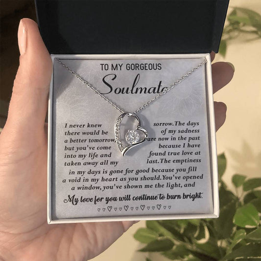 Soulmate - Love Will Burn Bright - Forever Love Necklace