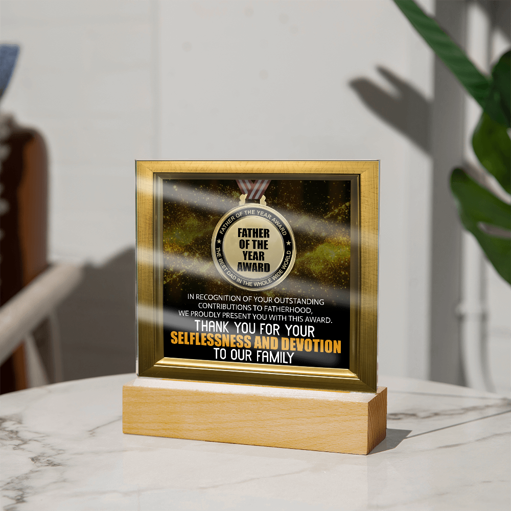 Dad - Father Of The Year Award - Acrylic Plaque