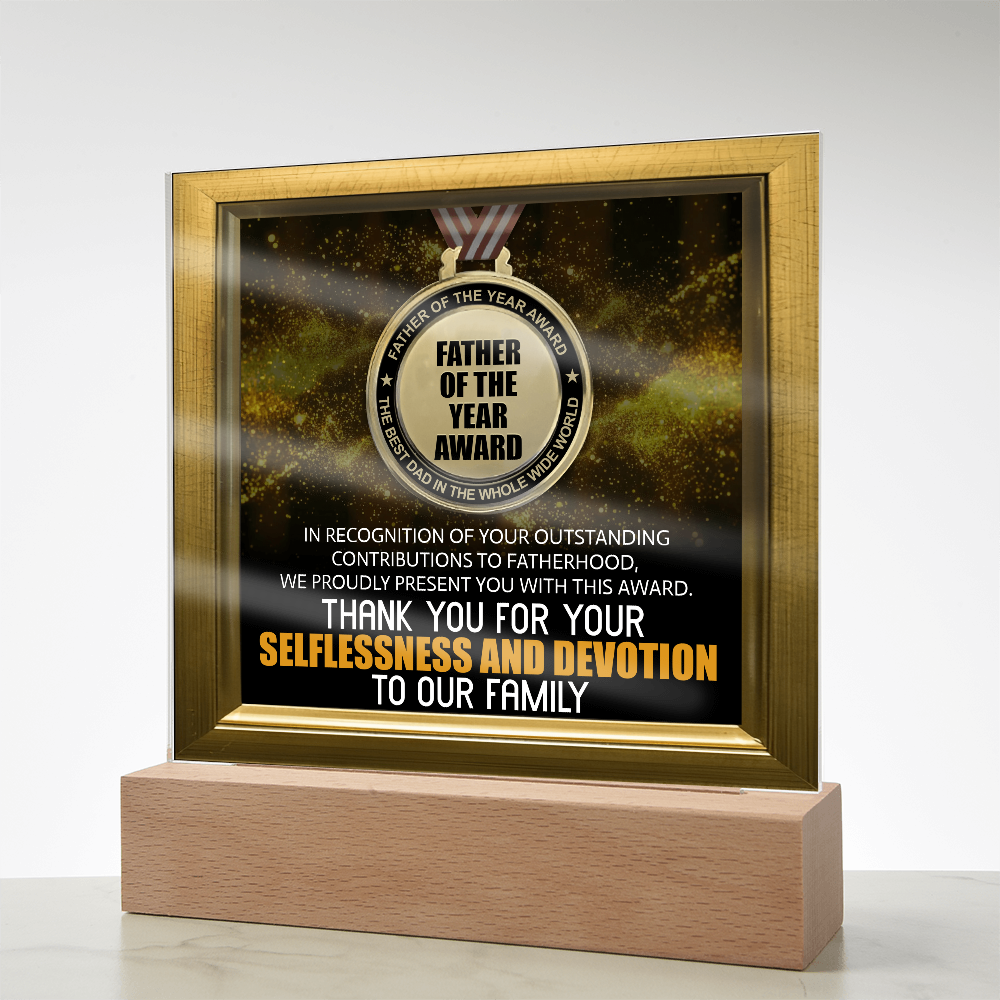 Dad - Father Of The Year Award - Acrylic Plaque