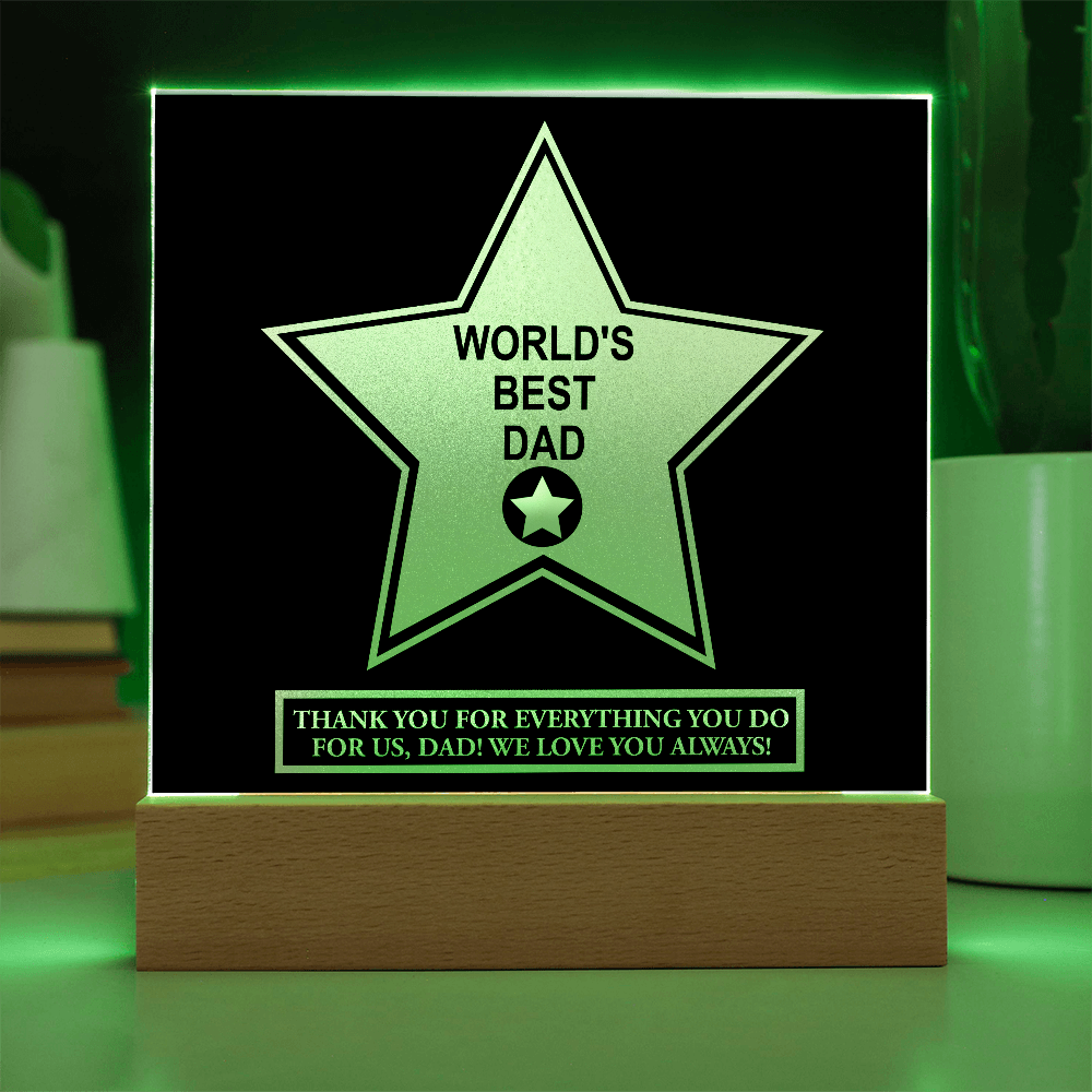 Dad - World's Best Dad - Acrylic Plaque