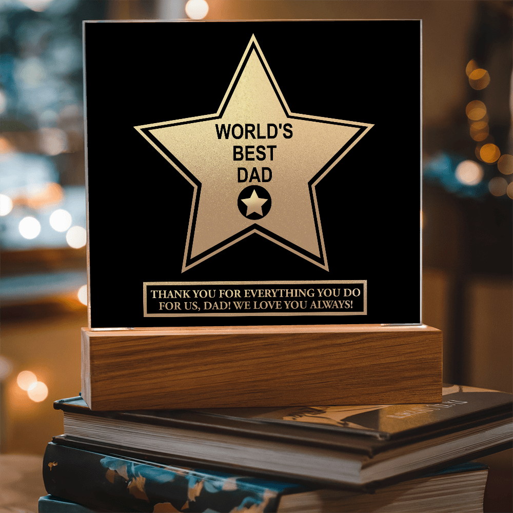 Dad - World's Best Dad - Acrylic Plaque